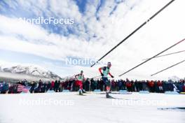 10.02.2024, Canmore, Canada (CAN): Michael Foettinger (AUT), James Clugnet (GBR), (l-r)  - FIS world cup cross-country, individual sprint, Canmore (CAN). www.nordicfocus.com. © Modica/NordicFocus. Every downloaded picture is fee-liable.