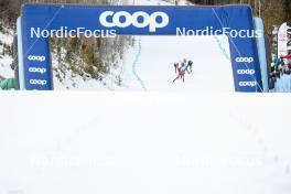 10.02.2024, Canmore, Canada (CAN): Erik Valnes (NOR), Johannes Hoesflot Klaebo (NOR), Even Northug (NOR), Edvin Anger (SWE), Elia Barp (ITA), Janik Riebli (SUI), (l-r)  - FIS world cup cross-country, individual sprint, Canmore (CAN). www.nordicfocus.com. © Modica/NordicFocus. Every downloaded picture is fee-liable.