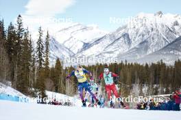 10.02.2024, Canmore, Canada (CAN): Jessie Diggins (USA), Tiril Udnes Weng (NOR), (l-r)  - FIS world cup cross-country, individual sprint, Canmore (CAN). www.nordicfocus.com. © Modica/NordicFocus. Every downloaded picture is fee-liable.