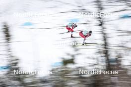 13.02.2024, Canmore, Canada (CAN): Paal Golberg (NOR), Michael Foettinger (AUT), (l-r)  - FIS world cup cross-country, individual sprint, Canmore (CAN). www.nordicfocus.com. © Modica/NordicFocus. Every downloaded picture is fee-liable.