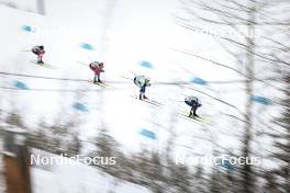 13.02.2024, Canmore, Canada (CAN): Mattis Stenshagen (NOR), Marcus Grate (SWE), Lucas Chanavat (FRA), (l-r)  - FIS world cup cross-country, individual sprint, Canmore (CAN). www.nordicfocus.com. © Modica/NordicFocus. Every downloaded picture is fee-liable.