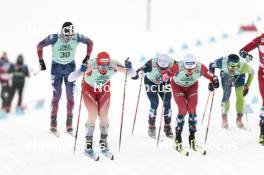 13.02.2024, Canmore, Canada (CAN): Valerio Grond (SUI), Renaud Jay (FRA), Johannes Hoesflot Klaebo (NOR), (l-r)  - FIS world cup cross-country, individual sprint, Canmore (CAN). www.nordicfocus.com. © Modica/NordicFocus. Every downloaded picture is fee-liable.
