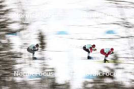 13.02.2024, Canmore, Canada (CAN): Richard Jouve (FRA), Antoine Cyr (CAN), Even Northug (NOR), (l-r)  - FIS world cup cross-country, individual sprint, Canmore (CAN). www.nordicfocus.com. © Modica/NordicFocus. Every downloaded picture is fee-liable.