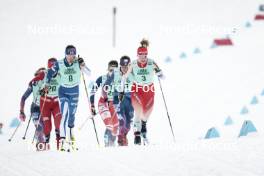13.02.2024, Canmore, Canada (CAN): Kerttu Niskanen (FIN), Nadine Faehndrich (SUI), (l-r)  - FIS world cup cross-country, individual sprint, Canmore (CAN). www.nordicfocus.com. © Modica/NordicFocus. Every downloaded picture is fee-liable.