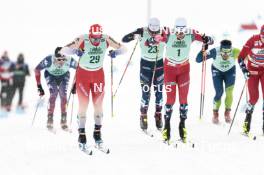 13.02.2024, Canmore, Canada (CAN): Valerio Grond (SUI), Johannes Hoesflot Klaebo (NOR), (l-r)  - FIS world cup cross-country, individual sprint, Canmore (CAN). www.nordicfocus.com. © Modica/NordicFocus. Every downloaded picture is fee-liable.