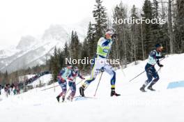 13.02.2024, Canmore, Canada (CAN): James Clinton Schoonmaker (USA), Luke Jager (USA), Edvin Anger (SWE), Richard Jouve (FRA), (l-r)  - FIS world cup cross-country, individual sprint, Canmore (CAN). www.nordicfocus.com. © Modica/NordicFocus. Every downloaded picture is fee-liable.
