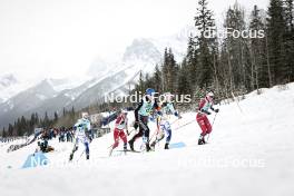 13.02.2024, Canmore, Canada (CAN): Maja Dahlqvist (SWE), Astrid Oeyre Slind (NOR), Katharina Hennig (GER), Emma Ribom (SWE), Mathilde Myhrvold (NOR), (l-r)  - FIS world cup cross-country, individual sprint, Canmore (CAN). www.nordicfocus.com. © Modica/NordicFocus. Every downloaded picture is fee-liable.