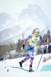 13.02.2024, Canmore, Canada (CAN): Jessie Diggins (USA) - FIS world cup cross-country, individual sprint, Canmore (CAN). www.nordicfocus.com. © Modica/NordicFocus. Every downloaded picture is fee-liable.