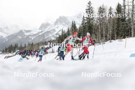 13.02.2024, Canmore, Canada (CAN): Gus Schumacher (USA), Renaud Jay (FRA), Valerio Grond (SUI), Johannes Hoesflot Klaebo (NOR), Erik Valnes (NOR), (l-r)  - FIS world cup cross-country, individual sprint, Canmore (CAN). www.nordicfocus.com. © Modica/NordicFocus. Every downloaded picture is fee-liable.