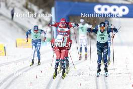 13.02.2024, Canmore, Canada (CAN): Erik Valnes (NOR), Richard Jouve (FRA), (l-r)  - FIS world cup cross-country, individual sprint, Canmore (CAN). www.nordicfocus.com. © Modica/NordicFocus. Every downloaded picture is fee-liable.