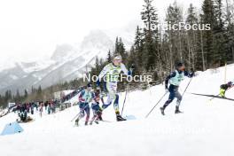 13.02.2024, Canmore, Canada (CAN): James Clinton Schoonmaker (USA), Edvin Anger (SWE), Richard Jouve (FRA), (l-r)  - FIS world cup cross-country, individual sprint, Canmore (CAN). www.nordicfocus.com. © Modica/NordicFocus. Every downloaded picture is fee-liable.