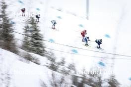 13.02.2024, Canmore, Canada (CAN): Lauri Vuorinen (FIN), Harald Oestberg Amundsen (NOR), Jules Chappaz (FRA), (l-r)  - FIS world cup cross-country, individual sprint, Canmore (CAN). www.nordicfocus.com. © Modica/NordicFocus. Every downloaded picture is fee-liable.