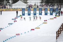 13.02.2024, Canmore, Canada (CAN): Alina Meier (SUI), Jessie Diggins (USA), Johanna Hagstroem (SWE), Laura Gimmler (GER), Tereza Beranova (CZE), Heidi Weng (NOR), (l-r)  - FIS world cup cross-country, individual sprint, Canmore (CAN). www.nordicfocus.com. © Modica/NordicFocus. Every downloaded picture is fee-liable.