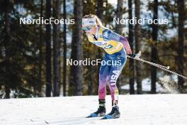 11.02.2024, Canmore, Canada (CAN): Jessie Diggins (USA) - FIS world cup cross-country, mass, Canmore (CAN). www.nordicfocus.com. © Modica/NordicFocus. Every downloaded picture is fee-liable.