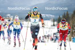 11.02.2024, Canmore, Canada (CAN): Victoria Carl (GER), Heidi Weng (NOR), (l-r)  - FIS world cup cross-country, mass, Canmore (CAN). www.nordicfocus.com. © Modica/NordicFocus. Every downloaded picture is fee-liable.