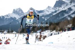 11.02.2024, Canmore, Canada (CAN): Delphine Claudel (FRA) - FIS world cup cross-country, mass, Canmore (CAN). www.nordicfocus.com. © Modica/NordicFocus. Every downloaded picture is fee-liable.
