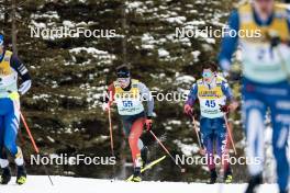 11.02.2024, Canmore, Canada (CAN): Xavier Mckeever (CAN), Michael Earnhart (USA), (l-r)  - FIS world cup cross-country, mass, Canmore (CAN). www.nordicfocus.com. © Modica/NordicFocus. Every downloaded picture is fee-liable.