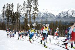 11.02.2024, Canmore, Canada (CAN): Felix-Olivier Moreau (CAN), Miha Simenc (SLO), Samuel Gary Hendry (CAN), (l-r)  - FIS world cup cross-country, mass, Canmore (CAN). www.nordicfocus.com. © Modica/NordicFocus. Every downloaded picture is fee-liable.