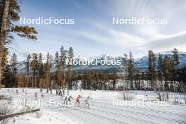 11.02.2024, Canmore, Canada (CAN): Ebba Andersson (SWE), Kerttu Niskanen (FIN), Katharina Hennig (GER), Astrid Oeyre Slind (NOR), Frida Karlsson (SWE), (l-r)  - FIS world cup cross-country, mass, Canmore (CAN). www.nordicfocus.com. © Modica/NordicFocus. Every downloaded picture is fee-liable.