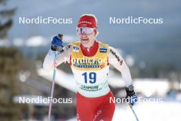 11.02.2024, Canmore, Canada (CAN): Nadine Faehndrich (SUI) - FIS world cup cross-country, mass, Canmore (CAN). www.nordicfocus.com. © Modica/NordicFocus. Every downloaded picture is fee-liable.