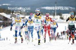 11.02.2024, Canmore, Canada (CAN): Jonna Sundling (SWE), Linn Svahn (SWE), (l-r), (l-r)  - FIS world cup cross-country, mass, Canmore (CAN). www.nordicfocus.com. © Modica/NordicFocus. Every downloaded picture is fee-liable.