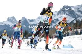 11.02.2024, Canmore, Canada (CAN): Laura Gimmler (GER), Patricija Eiduka (LAT), (l-r)  - FIS world cup cross-country, mass, Canmore (CAN). www.nordicfocus.com. © Modica/NordicFocus. Every downloaded picture is fee-liable.