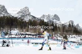 11.02.2024, Canmore, Canada (CAN): Linn Svahn (SWE), Jessie Diggins (USA), (l-r)  - FIS world cup cross-country, mass, Canmore (CAN). www.nordicfocus.com. © Modica/NordicFocus. Every downloaded picture is fee-liable.
