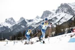 11.02.2024, Canmore, Canada (CAN): Remi Lindholm (FIN), Joni Maki (FIN), (l-r)  - FIS world cup cross-country, mass, Canmore (CAN). www.nordicfocus.com. © Modica/NordicFocus. Every downloaded picture is fee-liable.