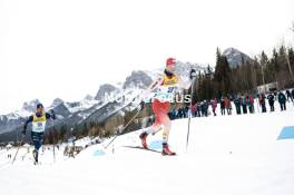 11.02.2024, Canmore, Canada (CAN): Richard Jouve (FRA), Cyril Faehndrich (SUI), (l-r)  - FIS world cup cross-country, mass, Canmore (CAN). www.nordicfocus.com. © Modica/NordicFocus. Every downloaded picture is fee-liable.