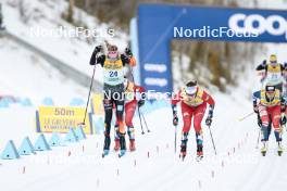 11.02.2024, Canmore, Canada (CAN): Laura Gimmler (GER), Lotta Udnes Weng (NOR), Katerina Janatova (CZE), (l-r), (l-r)  - FIS world cup cross-country, mass, Canmore (CAN). www.nordicfocus.com. © Modica/NordicFocus. Every downloaded picture is fee-liable.