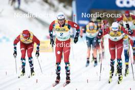 11.02.2024, Canmore, Canada (CAN): Paal Golberg (NOR), Johannes Hoesflot Klaebo (NOR), (l-r)  - FIS world cup cross-country, mass, Canmore (CAN). www.nordicfocus.com. © Modica/NordicFocus. Every downloaded picture is fee-liable.