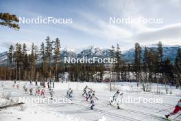 11.02.2024, Canmore, Canada (CAN): Victoria Carl (GER), Rosie Brennan (USA), Sophia Laukli (USA), Linn Svahn (SWE), (l-r)  - FIS world cup cross-country, mass, Canmore (CAN). www.nordicfocus.com. © Modica/NordicFocus. Every downloaded picture is fee-liable.