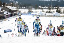 11.02.2024, Canmore, Canada (CAN): Frida Karlsson (SWE), Kerttu Niskanen (FIN), (l-r), (l-r)  - FIS world cup cross-country, mass, Canmore (CAN). www.nordicfocus.com. © Modica/NordicFocus. Every downloaded picture is fee-liable.