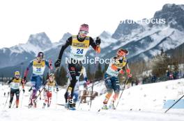 11.02.2024, Canmore, Canada (CAN): Laura Gimmler (GER), Patricija Eiduka (LAT), (l-r)  - FIS world cup cross-country, mass, Canmore (CAN). www.nordicfocus.com. © Modica/NordicFocus. Every downloaded picture is fee-liable.