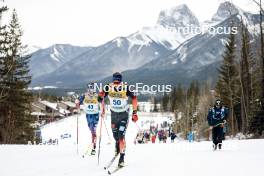 11.02.2024, Canmore, Canada (CAN): Luke Jager (USA), Florian Knopf (GER), (l-r)  - FIS world cup cross-country, mass, Canmore (CAN). www.nordicfocus.com. © Modica/NordicFocus. Every downloaded picture is fee-liable.