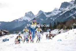 11.02.2024, Canmore, Canada (CAN): Ebba Andersson (SWE), Kerttu Niskanen (FIN), Frida Karlsson (SWE), (l-r)  - FIS world cup cross-country, mass, Canmore (CAN). www.nordicfocus.com. © Modica/NordicFocus. Every downloaded picture is fee-liable.