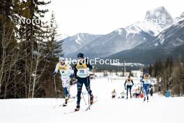 11.02.2024, Canmore, Canada (CAN): Calle Halfvarsson (SWE), Elia Barp (ITA), (l-r), (l-r)  - FIS world cup cross-country, mass, Canmore (CAN). www.nordicfocus.com. © Modica/NordicFocus. Every downloaded picture is fee-liable.