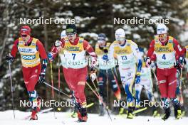 11.02.2024, Canmore, Canada (CAN): Mika Vermeulen (AUT), Johannes Hoesflot Klaebo (NOR), (l-r)  - FIS world cup cross-country, mass, Canmore (CAN). www.nordicfocus.com. © Modica/NordicFocus. Every downloaded picture is fee-liable.