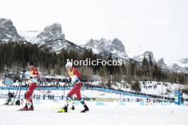 11.02.2024, Canmore, Canada (CAN): Mika Vermeulen (AUT), Martin Loewstroem Nyenget (NOR), (l-r)  - FIS world cup cross-country, mass, Canmore (CAN). www.nordicfocus.com. © Modica/NordicFocus. Every downloaded picture is fee-liable.