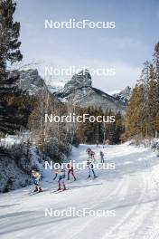 11.02.2024, Canmore, Canada (CAN): Jonna Sundling (SWE), Sophia Laukli (USA), Teresa Stadlober (AUT), (l-r)  - FIS world cup cross-country, mass, Canmore (CAN). www.nordicfocus.com. © Modica/NordicFocus. Every downloaded picture is fee-liable.