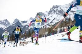 11.02.2024, Canmore, Canada (CAN): Francesco De Fabiani (ITA), Hunter Wonders (USA), (l-r)  - FIS world cup cross-country, mass, Canmore (CAN). www.nordicfocus.com. © Modica/NordicFocus. Every downloaded picture is fee-liable.