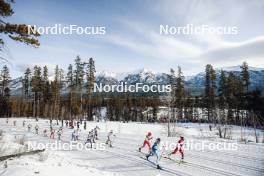 11.02.2024, Canmore, Canada (CAN): Teresa Stadlober (AUT), Johanna Matintalo (FIN), Heidi Weng (NOR), (l-r)  - FIS world cup cross-country, mass, Canmore (CAN). www.nordicfocus.com. © Modica/NordicFocus. Every downloaded picture is fee-liable.