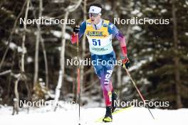 11.02.2024, Canmore, Canada (CAN): Braden Becker (USA) - FIS world cup cross-country, mass, Canmore (CAN). www.nordicfocus.com. © Modica/NordicFocus. Every downloaded picture is fee-liable.