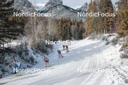 11.02.2024, Canmore, Canada (CAN): Anne Kyllonen (FIN), Patricija Eiduka (LAT), Delphine Claudel (FRA), (l-r)  - FIS world cup cross-country, mass, Canmore (CAN). www.nordicfocus.com. © Modica/NordicFocus. Every downloaded picture is fee-liable.