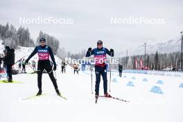 08.02.2024, Canmore, Canada (CAN): Simone Mocellini (ITA), Federico Pellegrino (ITA), (l-r)  - FIS world cup cross-country, training, Canmore (CAN). www.nordicfocus.com. © Modica/NordicFocus. Every downloaded picture is fee-liable.
