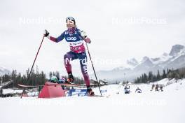 08.02.2024, Canmore, Canada (CAN): Lauren Jortberg (USA) - FIS world cup cross-country, training, Canmore (CAN). www.nordicfocus.com. © Modica/NordicFocus. Every downloaded picture is fee-liable.