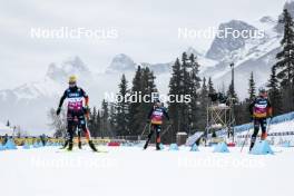 08.02.2024, Canmore, Canada (CAN): Victoria Carl (GER), Katharina Hennig (GER), Lisa Lohman (GER), (l-r)  - FIS world cup cross-country, training, Canmore (CAN). www.nordicfocus.com. © Modica/NordicFocus. Every downloaded picture is fee-liable.