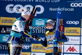 18.02.2024, Minneapolis, United States of America (USA): Jonna Sundling (SWE), Jessie Diggins (USA), (l-r) - FIS world cup cross-country, 10km, Minneapolis (USA). www.nordicfocus.com. © Modica/NordicFocus. Every downloaded picture is fee-liable.