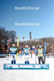 18.02.2024, Minneapolis, United States of America (USA): Frida Karlsson (SWE), Jonna Sundling (SWE), Jessie Diggins (USA), (l-r)  - FIS world cup cross-country, 10km, Minneapolis (USA). www.nordicfocus.com. © Modica/NordicFocus. Every downloaded picture is fee-liable.