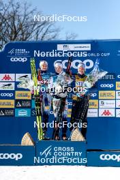 18.02.2024, Minneapolis, United States of America (USA): Frida Karlsson (SWE), Jonna Sundling (SWE), Jessie Diggins (USA), (l-r) - FIS world cup cross-country, 10km, Minneapolis (USA). www.nordicfocus.com. © Modica/NordicFocus. Every downloaded picture is fee-liable.
